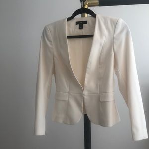 H&M cropped blazer | cream | size 4